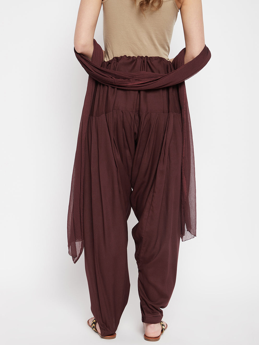 Brown Rayon Plain Patiala(No Duppatta)