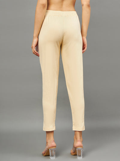Skin Colour Straight Pant