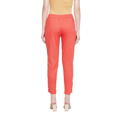 Pink Button Pant