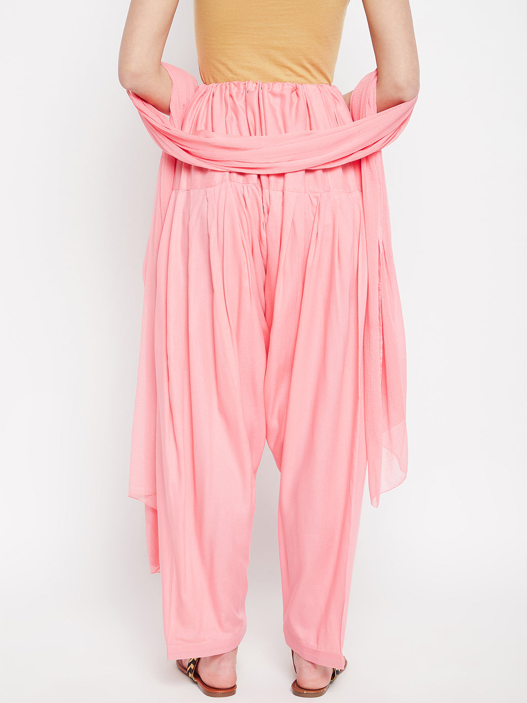 Peach Rayon Plain Patiala(No Duppatta)