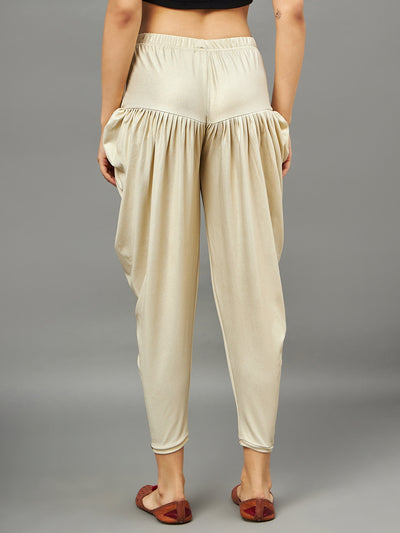 Light Gold Shimmer Dhoti Pants