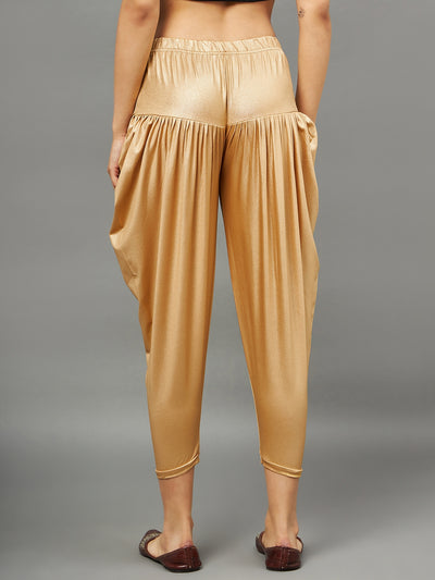 Medium Gold Shimmer Dhoti Pants