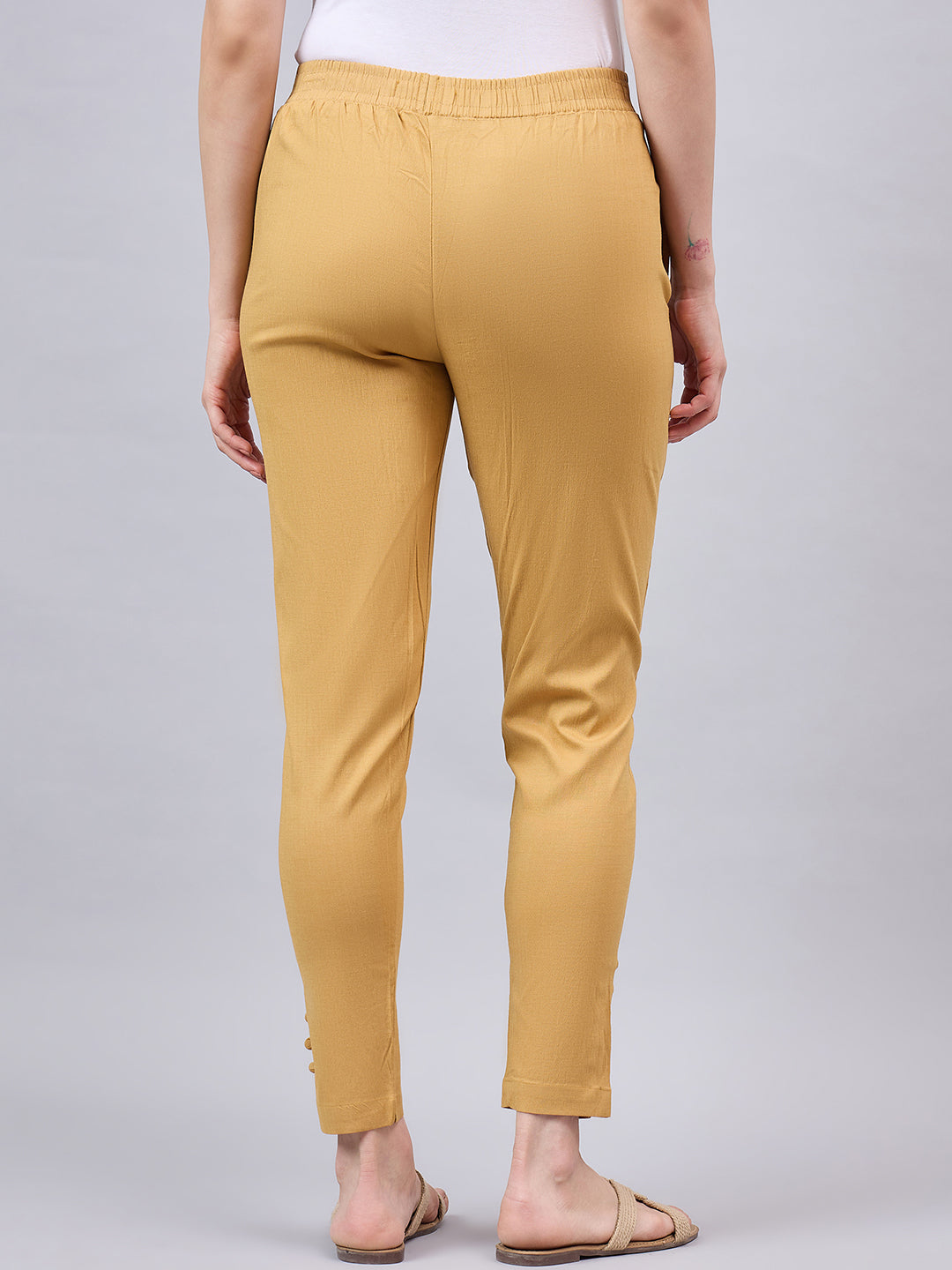Baby Pink Regular Fit Potli Pants
