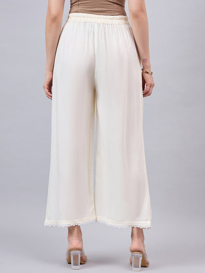 Off-White Lace Palazzos