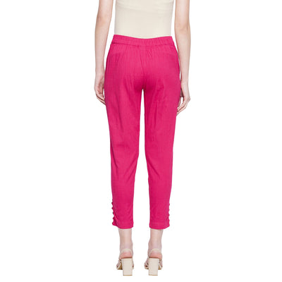 Maroon Button Pant