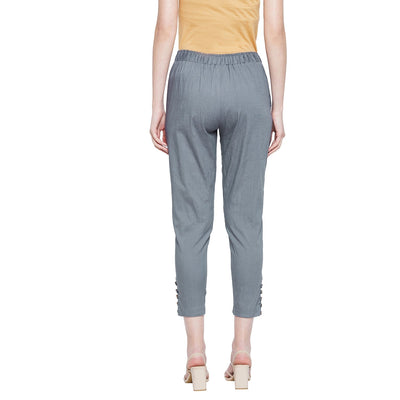 Maroon Button Pant