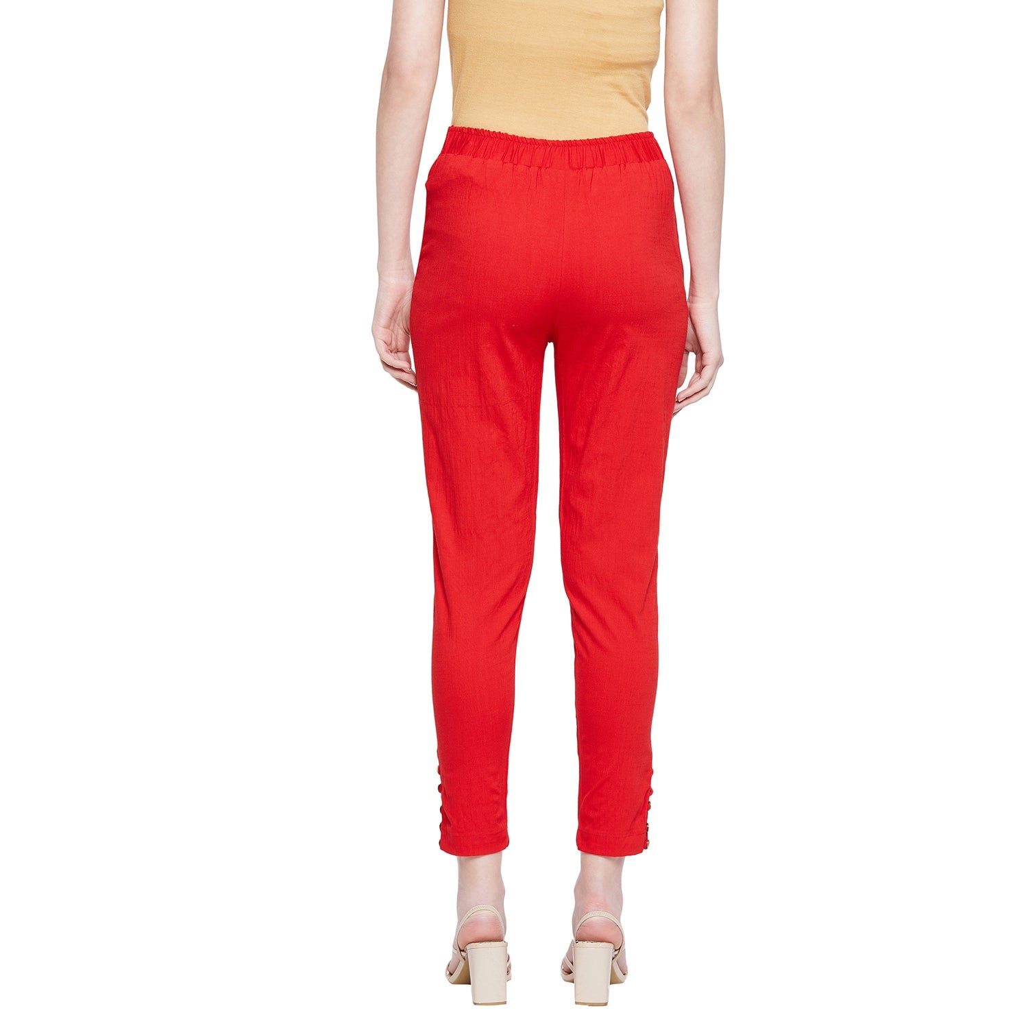 Maroon Button Pant