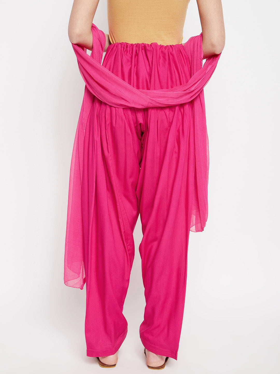 Pink Rayon Plain Patiala(No Duppatta)