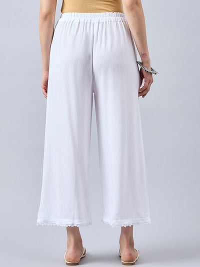 White Lace Palazzos