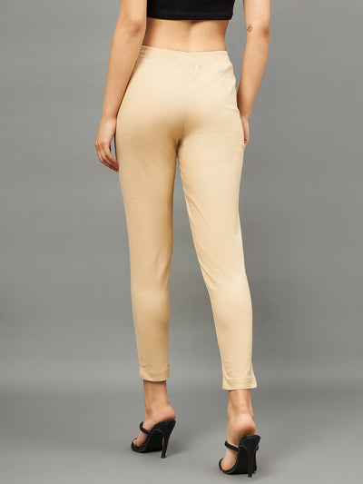 Beige Colour Straight Pant