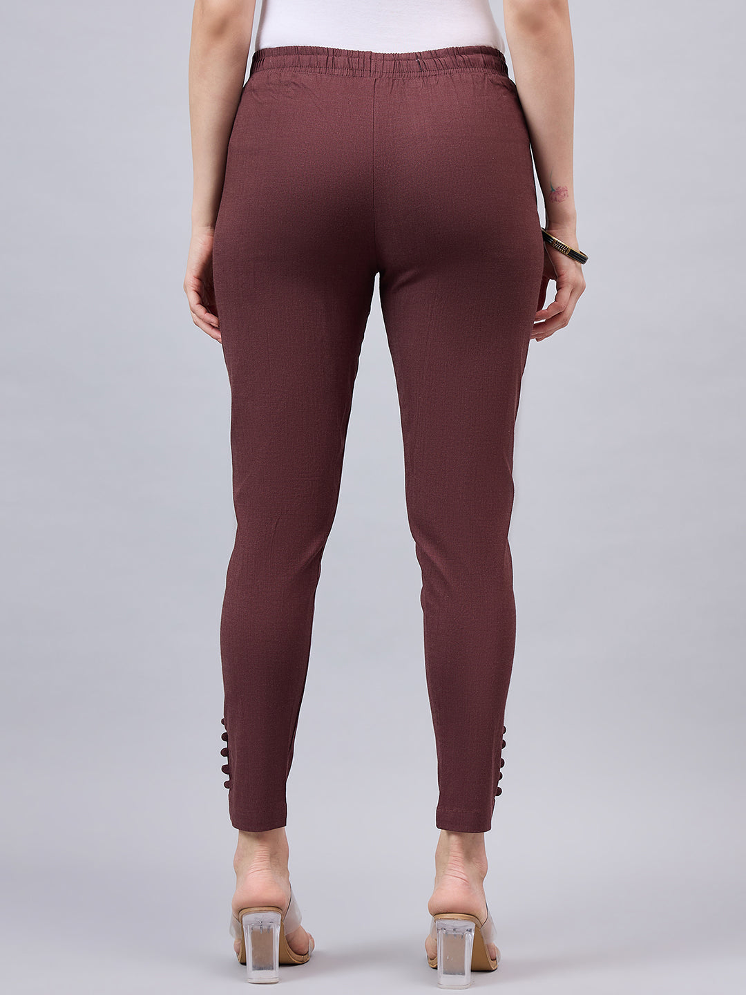 Baby Pink Regular Fit Potli Pants