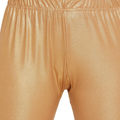 Gold Shimmer Leggings - Ankle Length