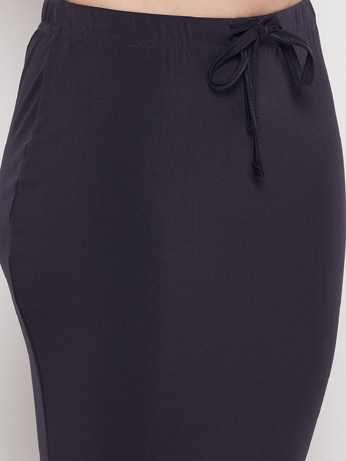 Poly Cotton Lycra Petticoat Saree Shapewear Inskirt - Navy Blue