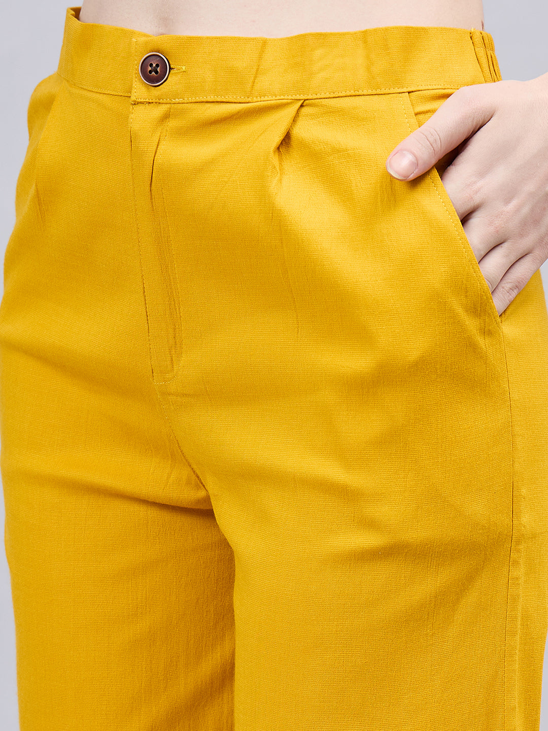 Mustard Bell Bottom Pants