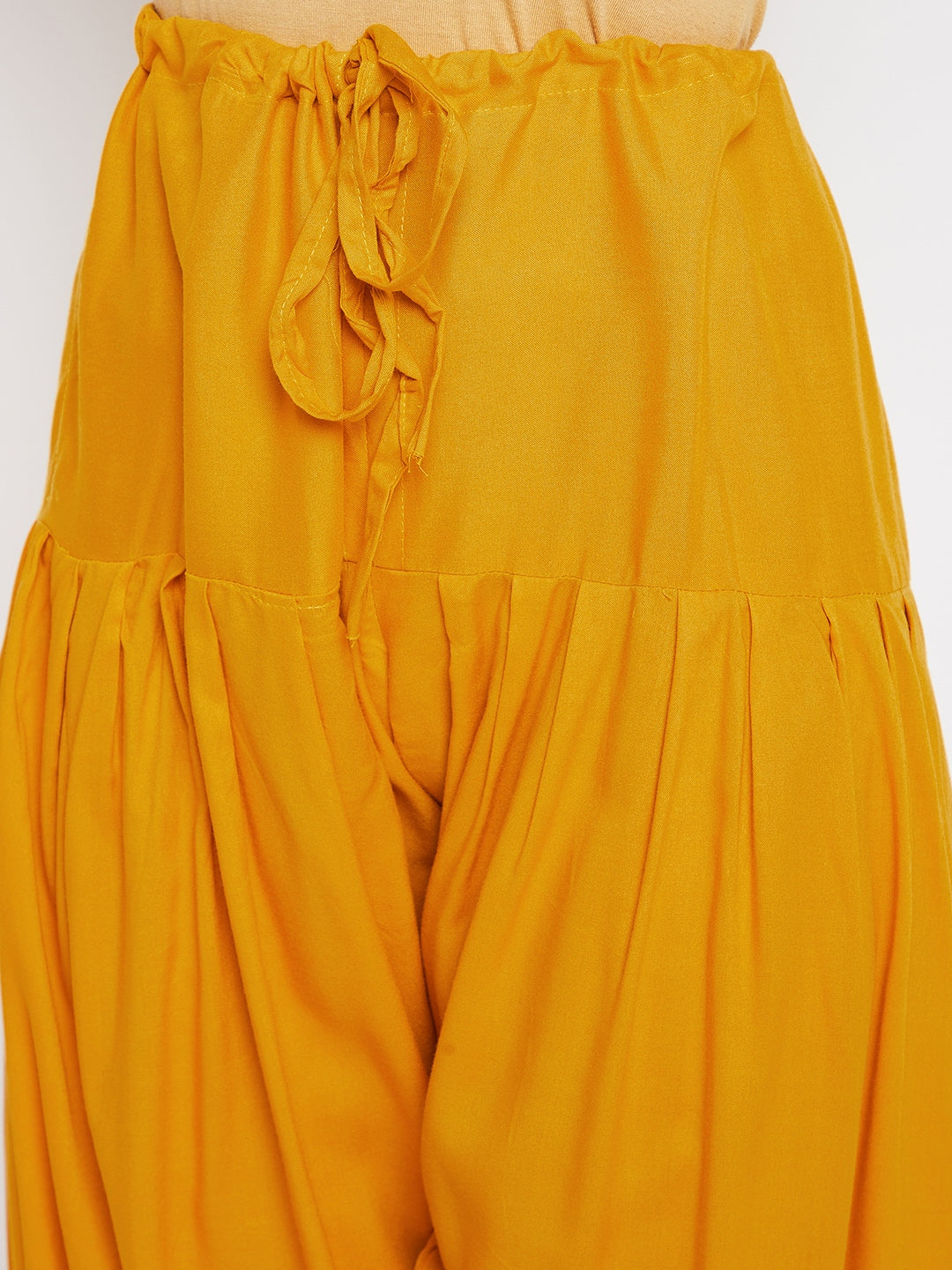 Mustard Rayon Plain Patiala(No Duppatta)