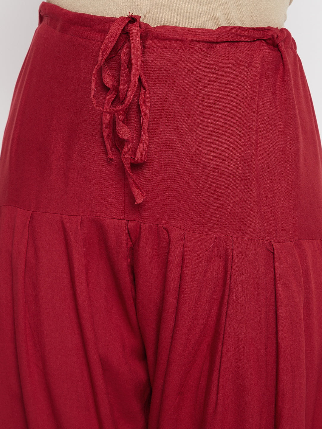 Maroon Rayon Plain Patiala(No Duppatta)