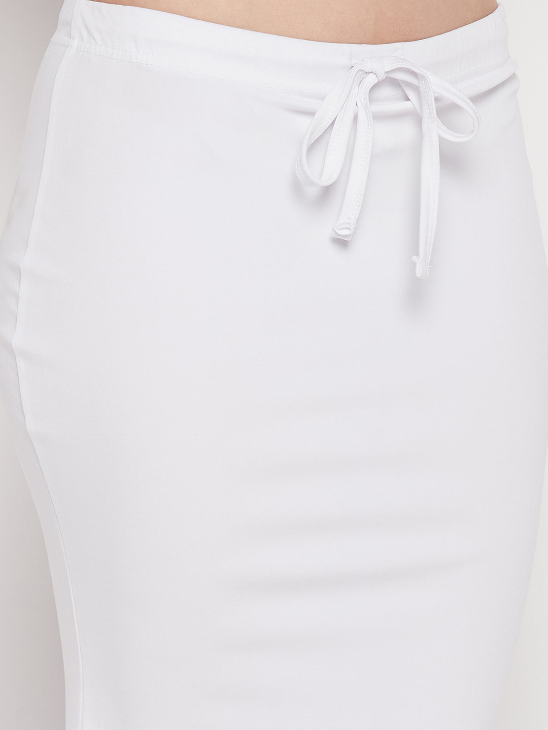 Zornitsa White Saree Shapewear Petticoat Polyester, Cotton Blend