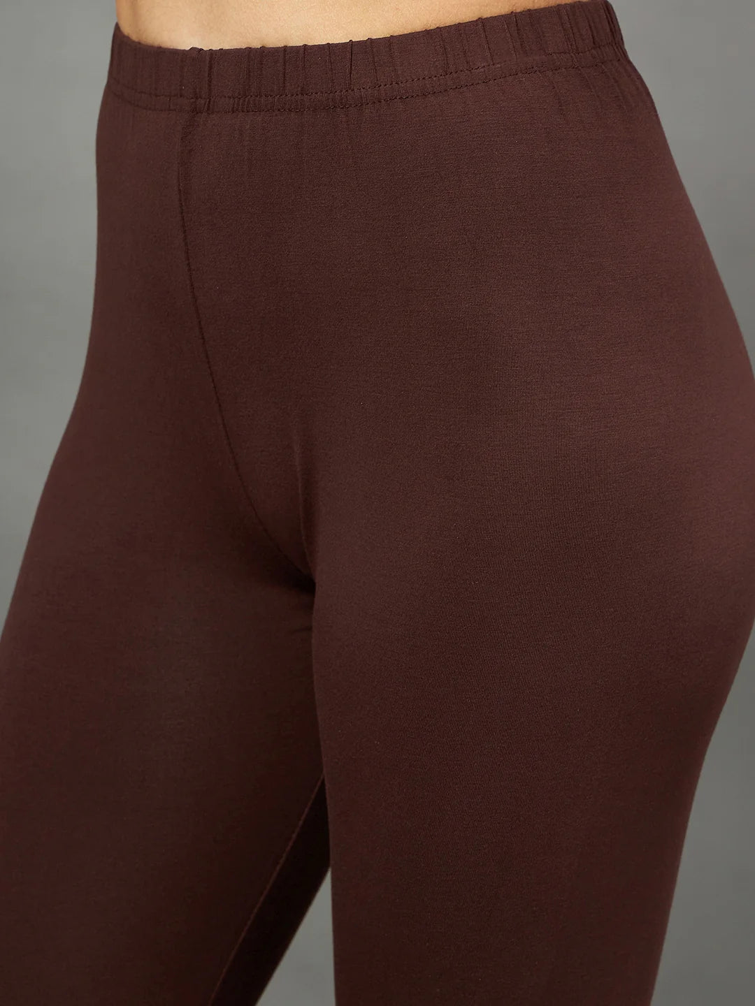 Brown Viscose Ankle Legging