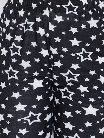 Black & White Twinkle Star Printed Palazzo