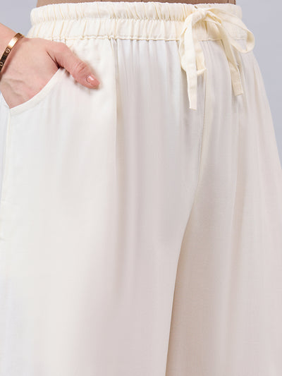 Off-White Lace Palazzos