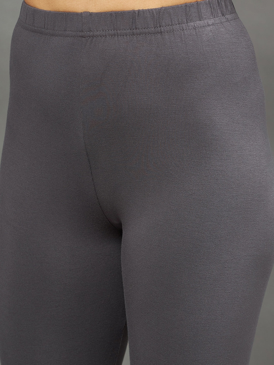 Dark Grey Viscose Ankle Legging