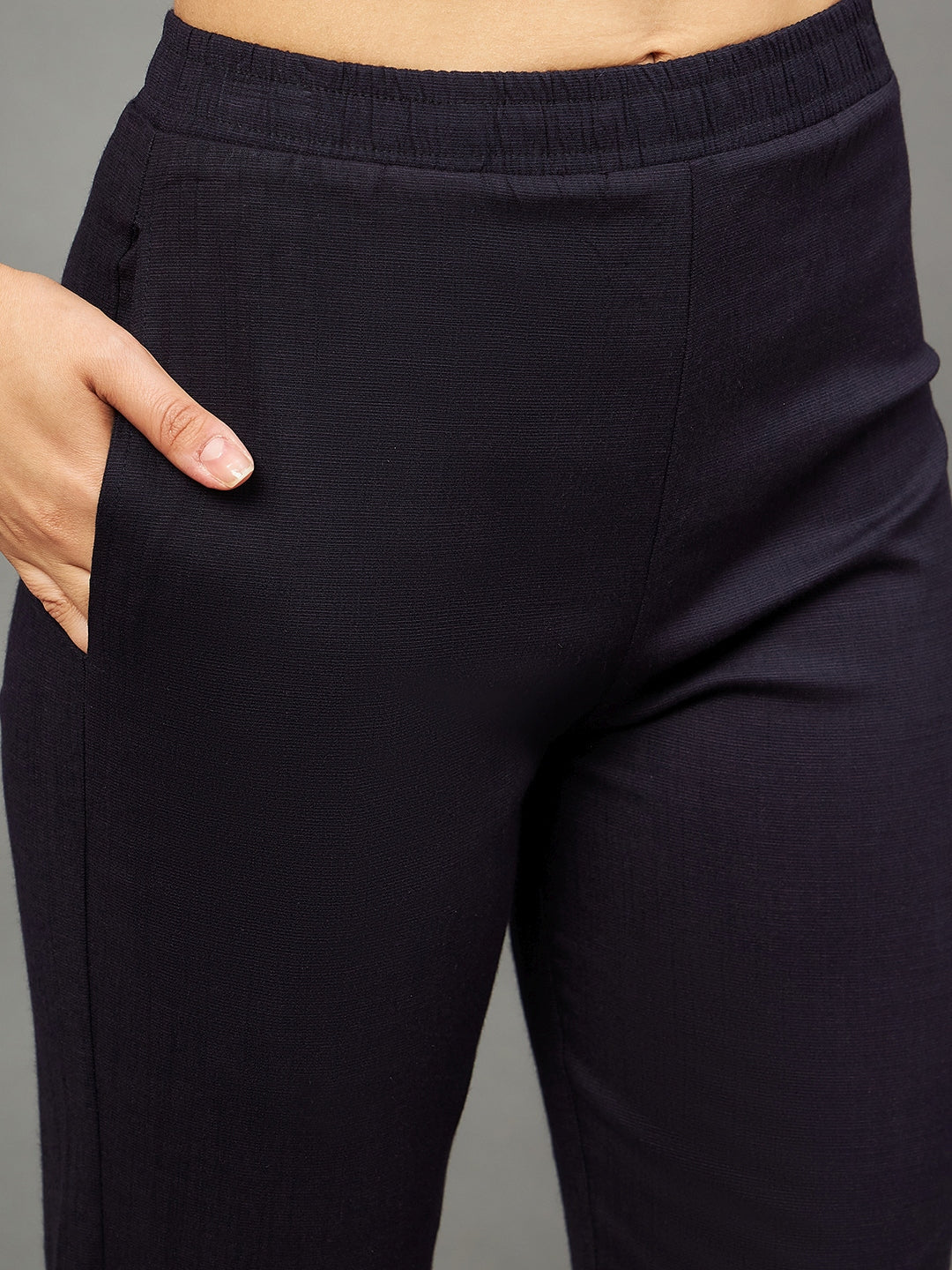 Navy Blue Double Lace Pants