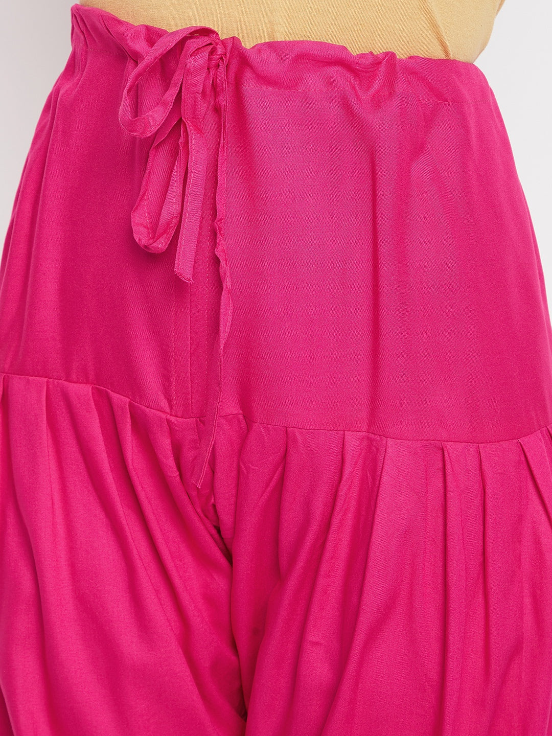 Pink Rayon Plain Patiala(No Duppatta)