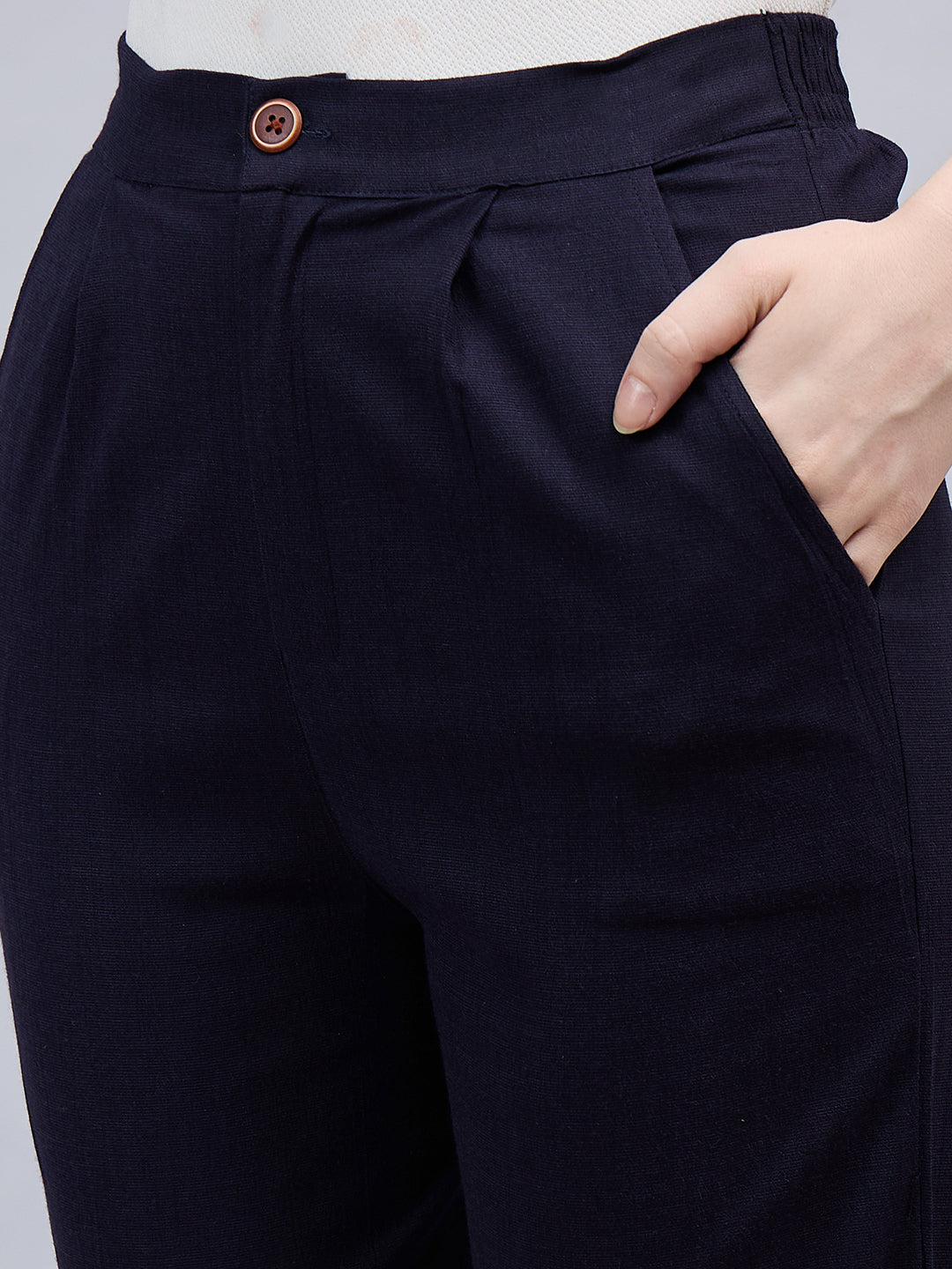 Navy Blue Bell Bottom Pants