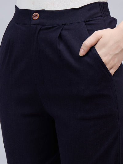 Navy Blue Bell Bottom Pants