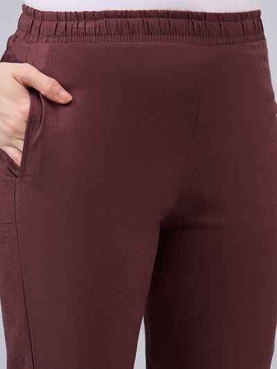 Baby Pink Regular Fit Potli Pants