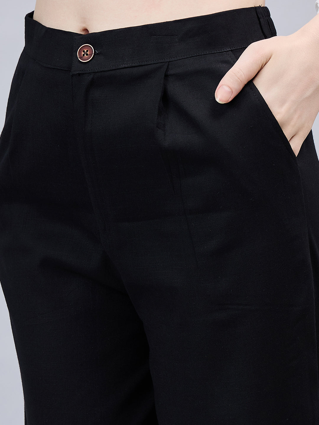Black Bell Bottom Pants