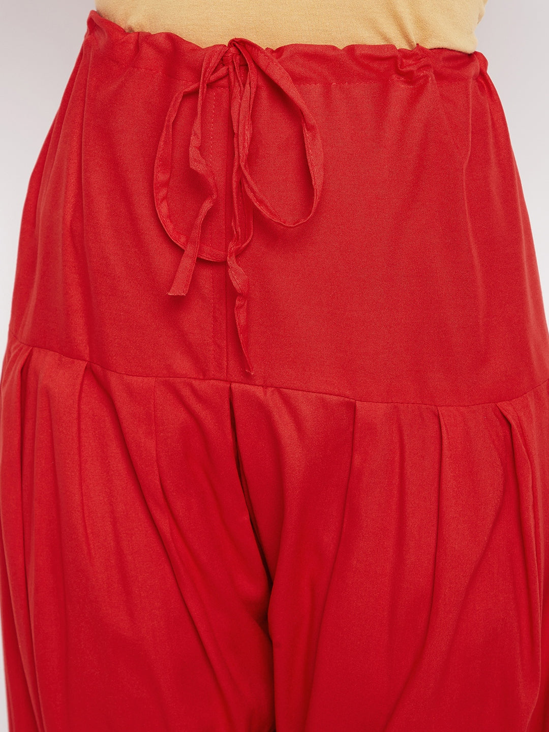 Red Rayon Plain Patiala(No Duppatta)