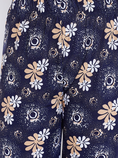 Blue Floral Printed Palazzo