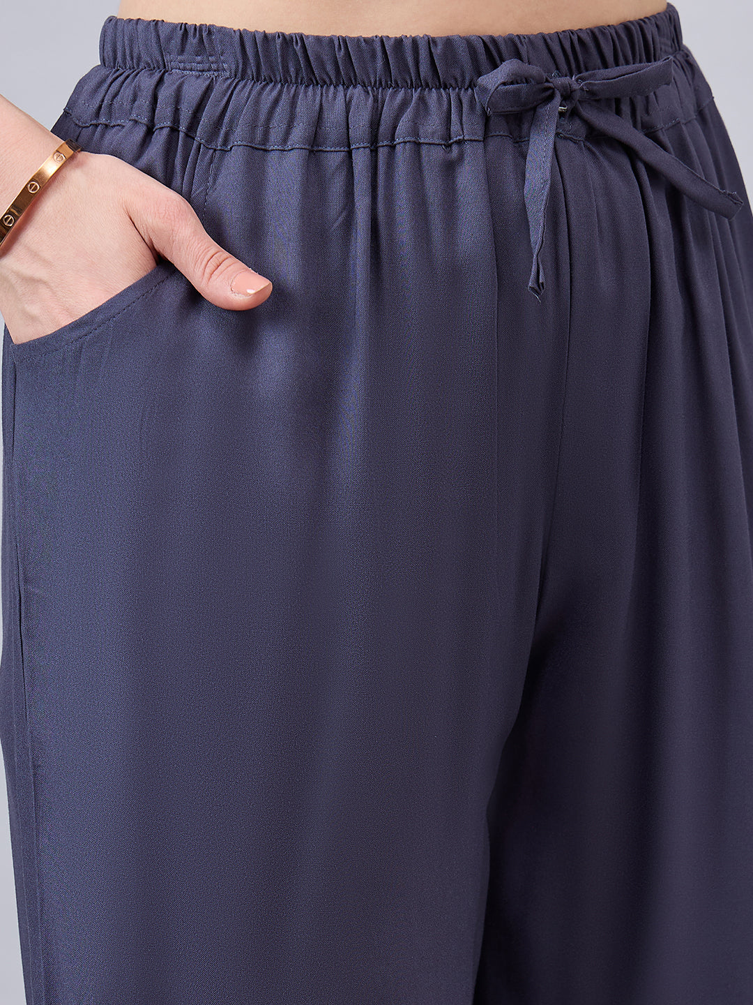 Dark Grey Lace Palazzos