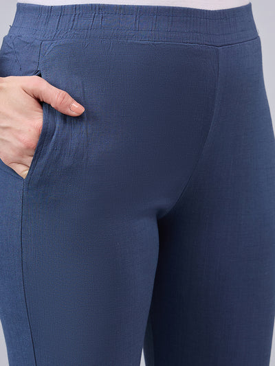 Grey Regular Fit Potli Pants