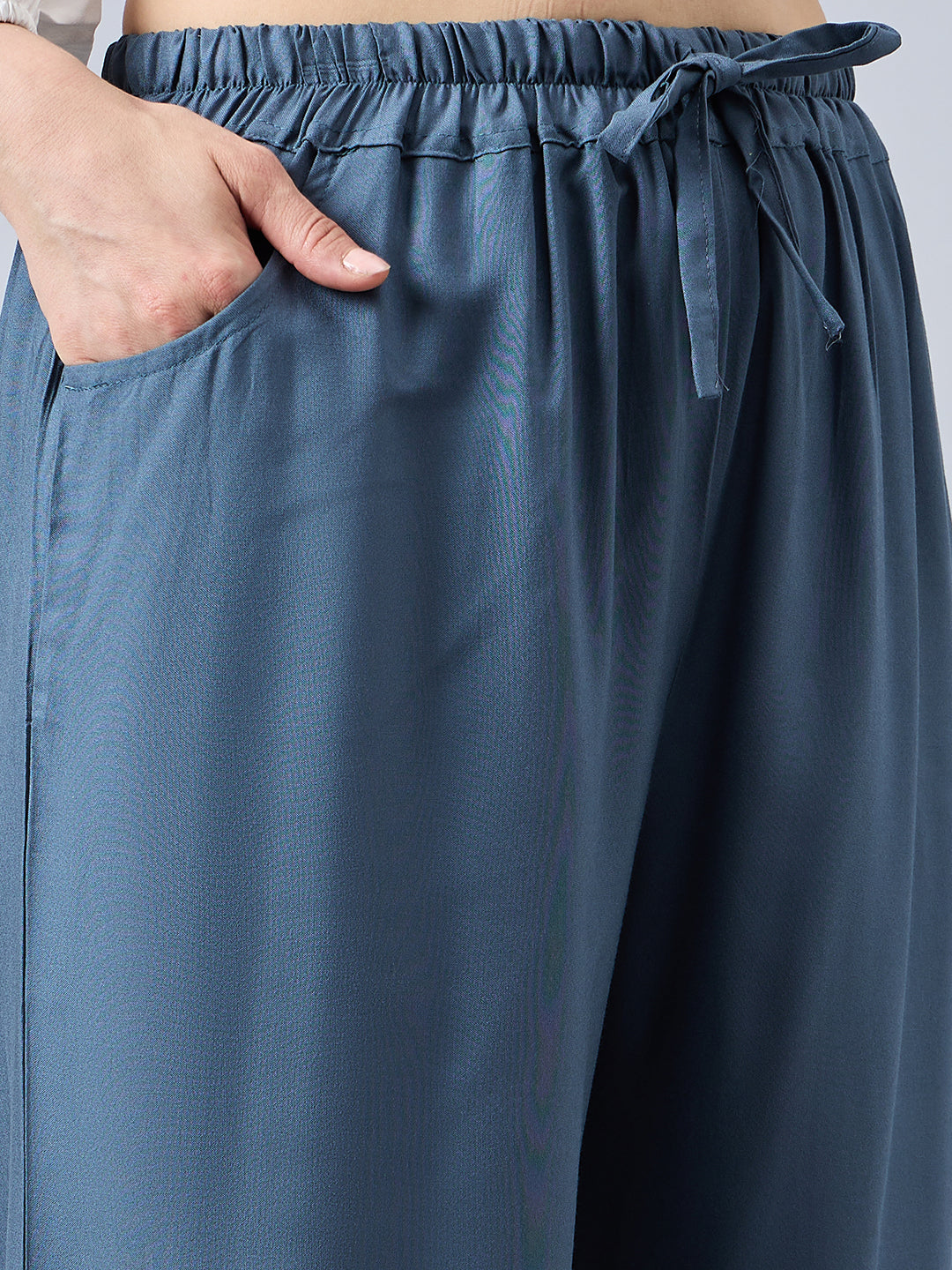 Grey Embellished Palazzo