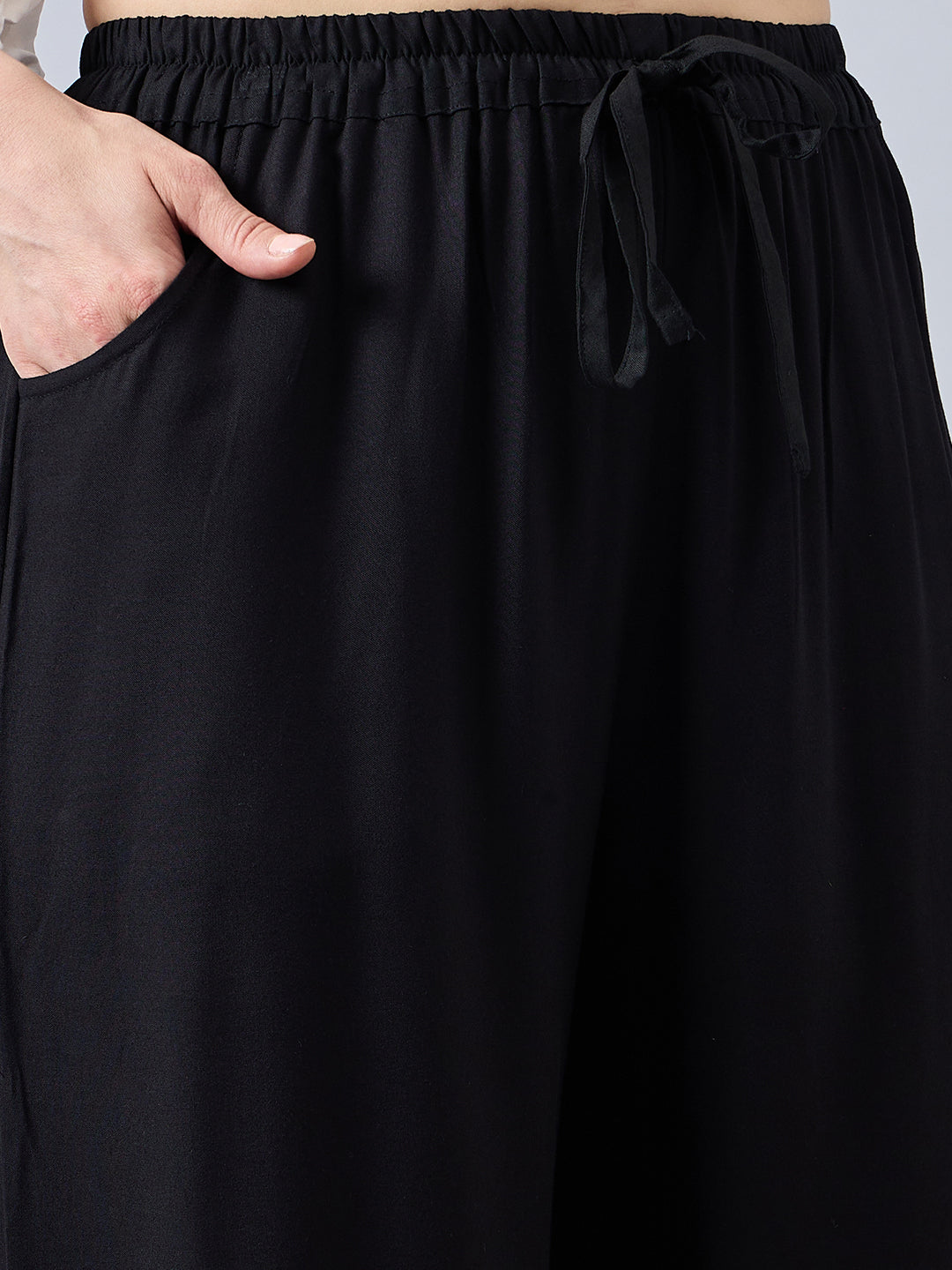 Black Embellished Palazzo