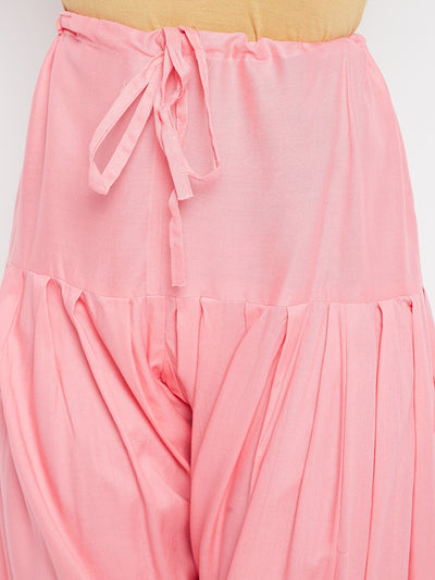 Peach Rayon Plain Patiala(No Duppatta)