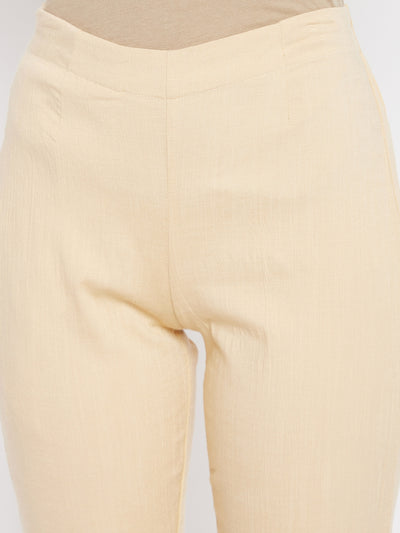 Skin Embroidery Lace Cotton Lycra Pants