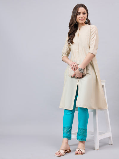 Rama Green Sequin Lace Pants