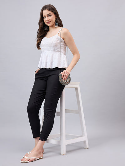 Baby Pink Regular Fit Potli Pants
