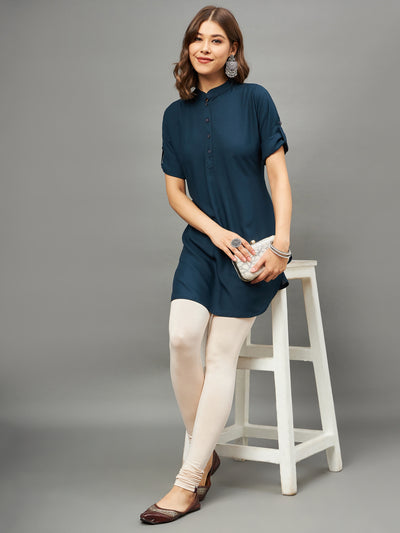 Off White Viscose Chudidar Leggings