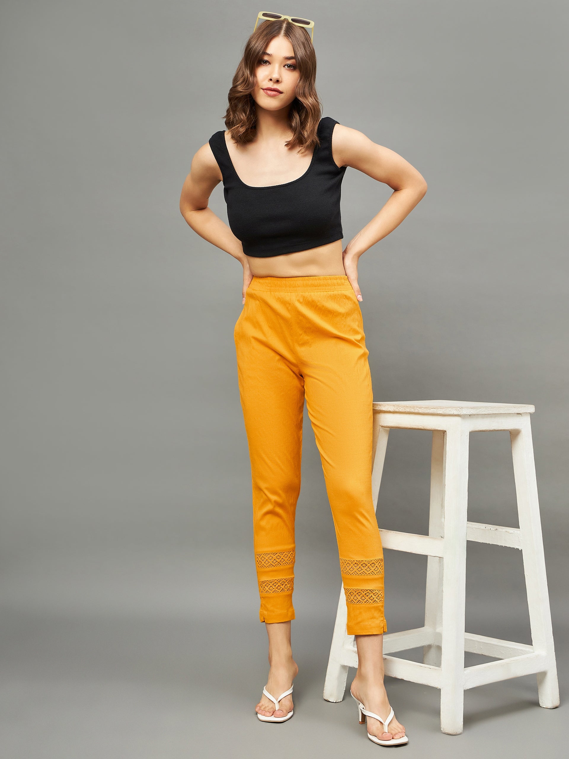 Mustard Double Lace Pants