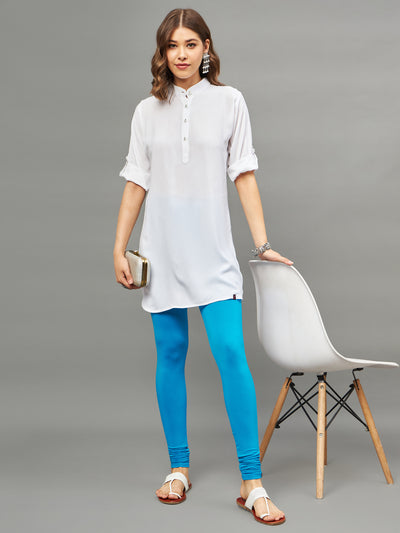 Bottle Green Solid Coloured Short Kurti - 32" Length
