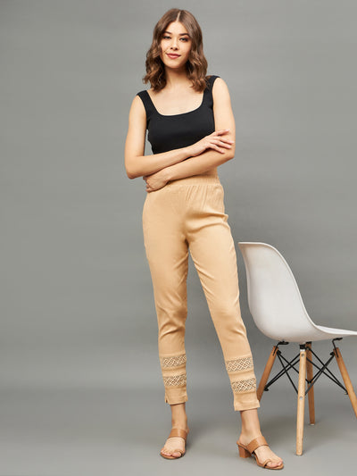 Beige Double Lace Pants 3XL