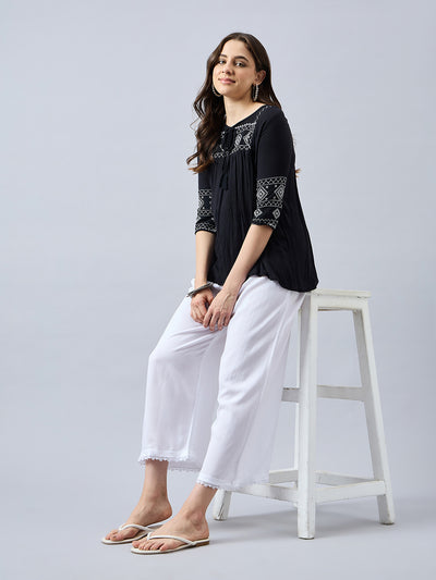 White Lace Palazzos