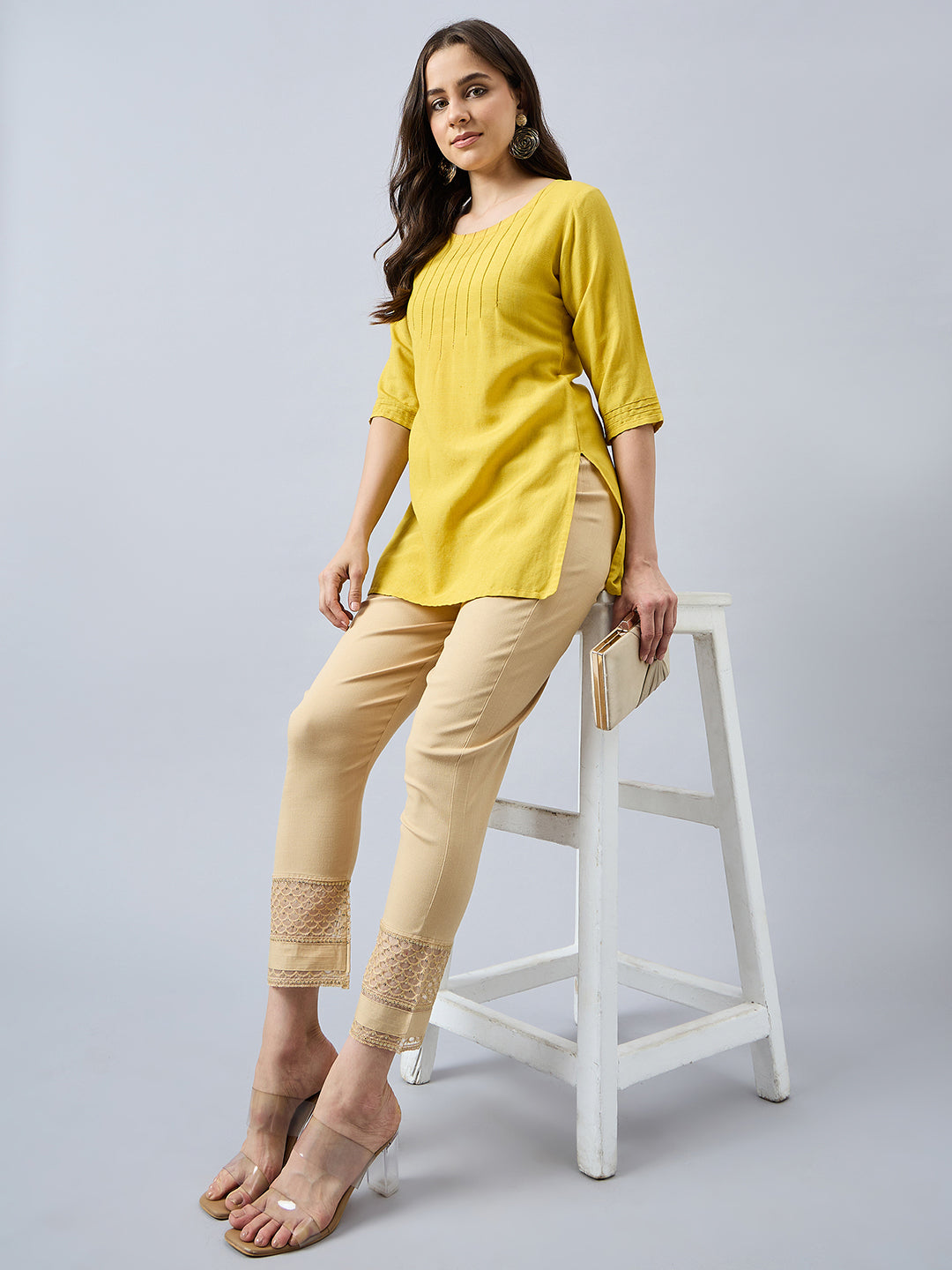 Skin Sequin Lace Pants