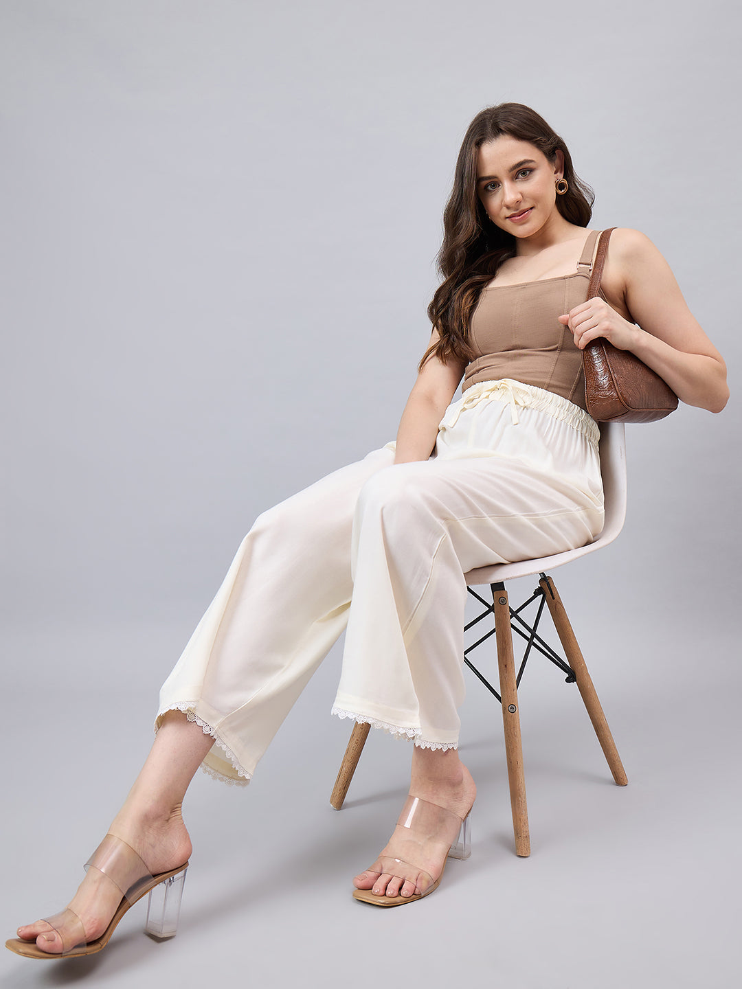 Off-White Lace Palazzos