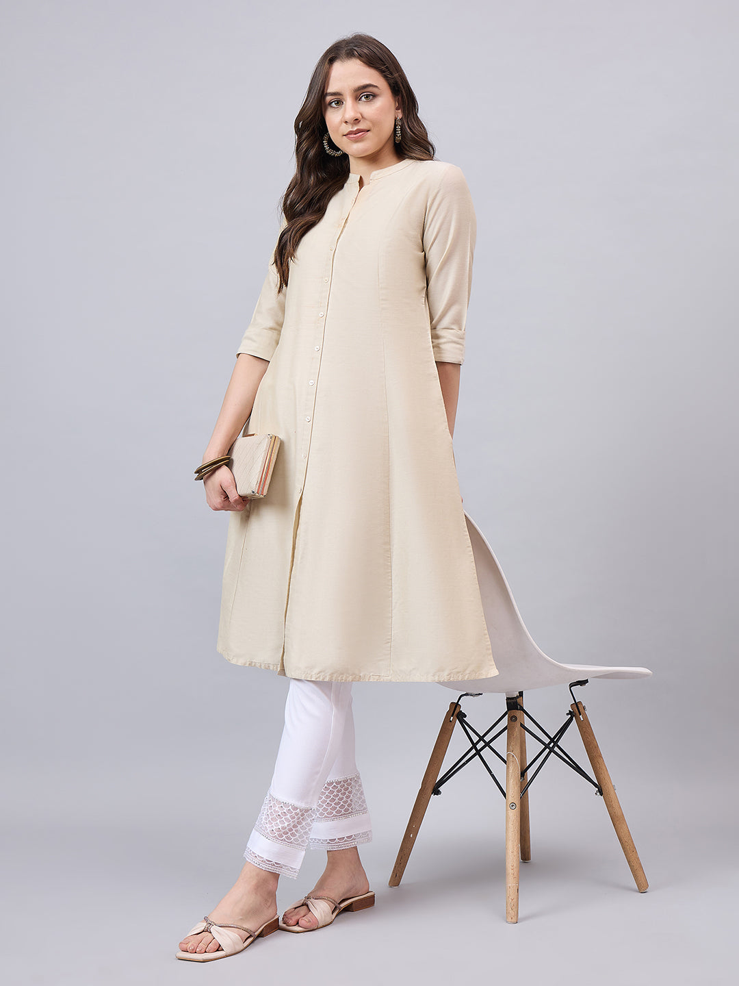 White Sequin Lace Pants