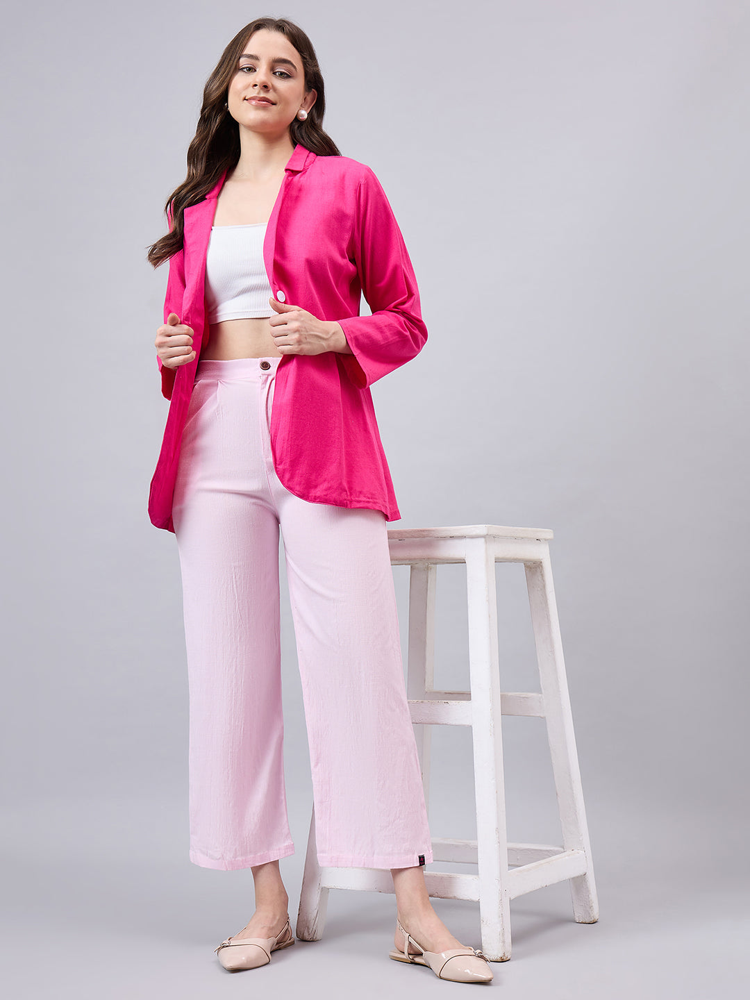 Baby Pink Bell Bottom Pants